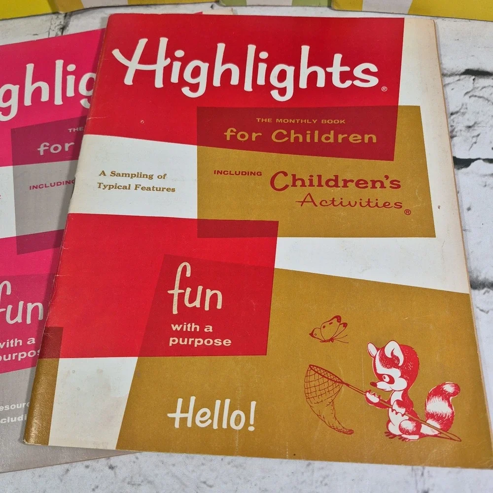 Vintage 60's 70's Highlights Magazine Lot Of 7 Nostalgia Collectible Children's